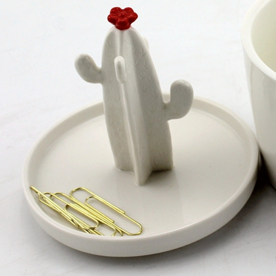 Ceramic Cactus Jewelry Container Ceramic Cactus Jewelry Container