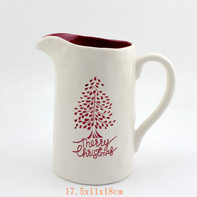 Ceramic Xmas Tree Bumpy Water Jug Ceramic Xmas Tree Bumpy Water Jug
