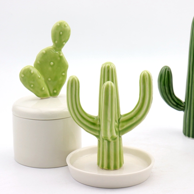 Ceramic Cactus Ring Holder