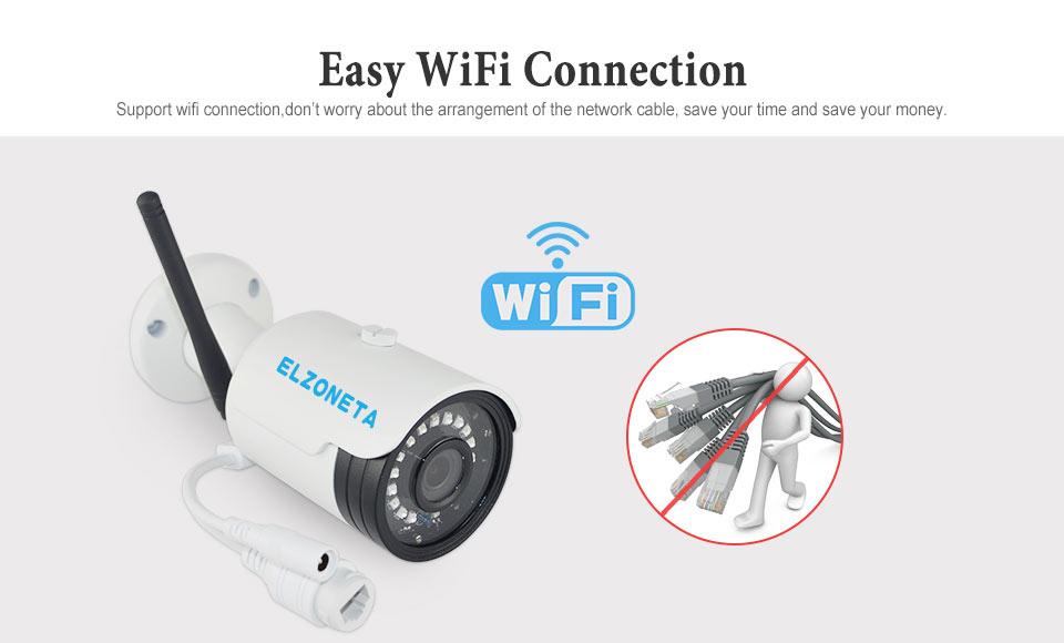 wireless bullet camera IP66