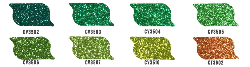 green color glitter powder card green color glitter powder card