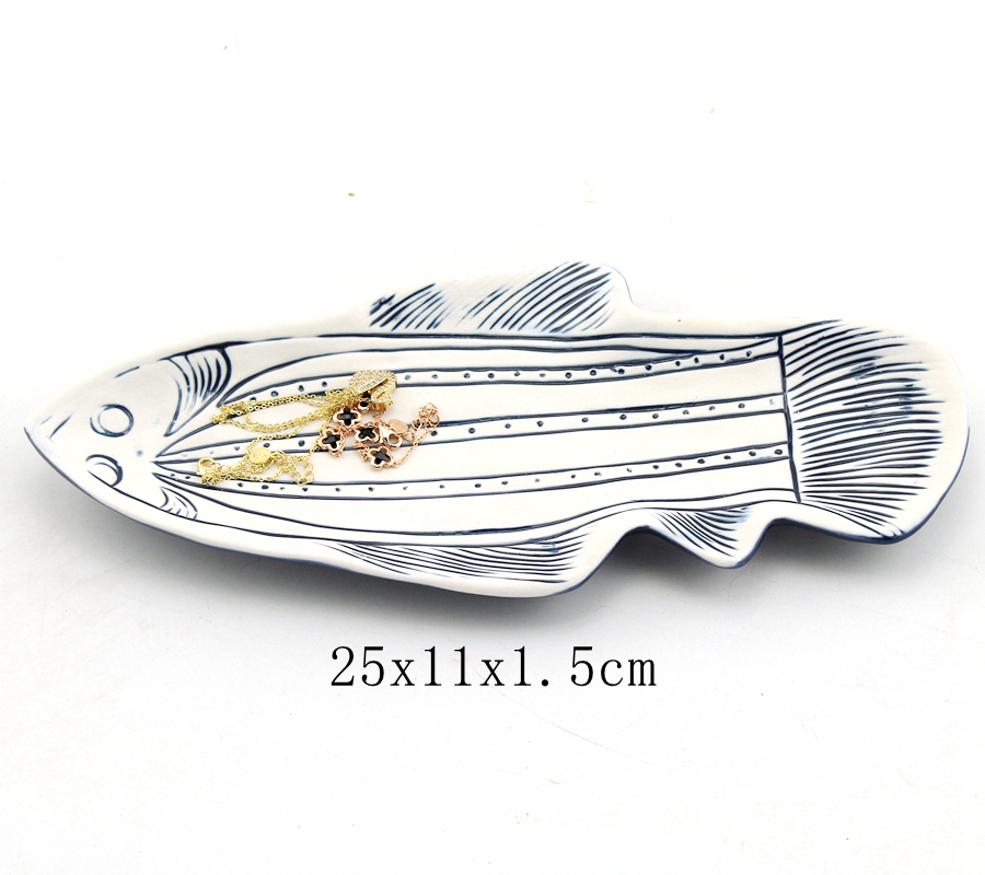 ceramic fish trinket dish for jewelry ceramic fish trinket dish for jewelry