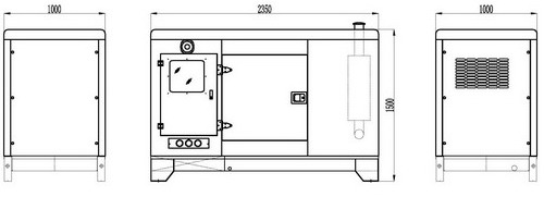 Small Silent Generator set canopy design