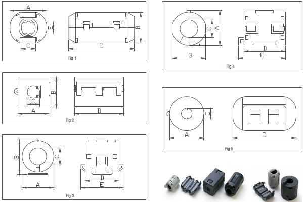 EMI filter high permeability ferrite core