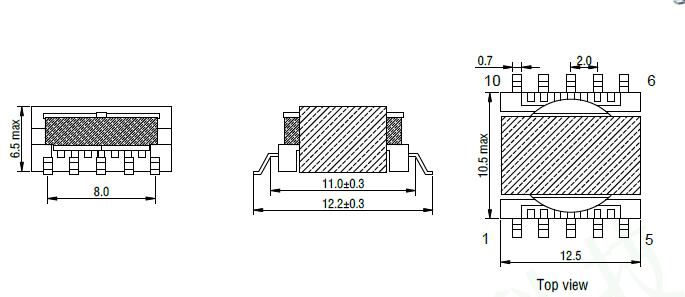 ER11.5 SMD Transformer Used In Flyback Converters