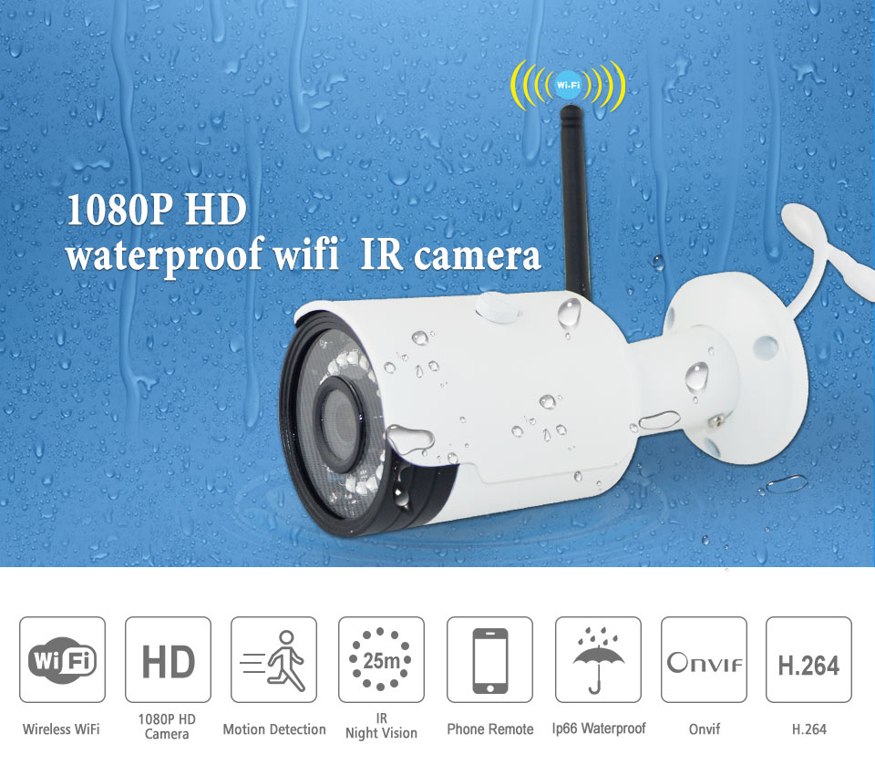 1080P waterproof wifi bullet 