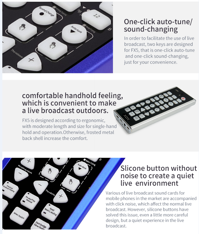 Sound card for one-click sound effects 