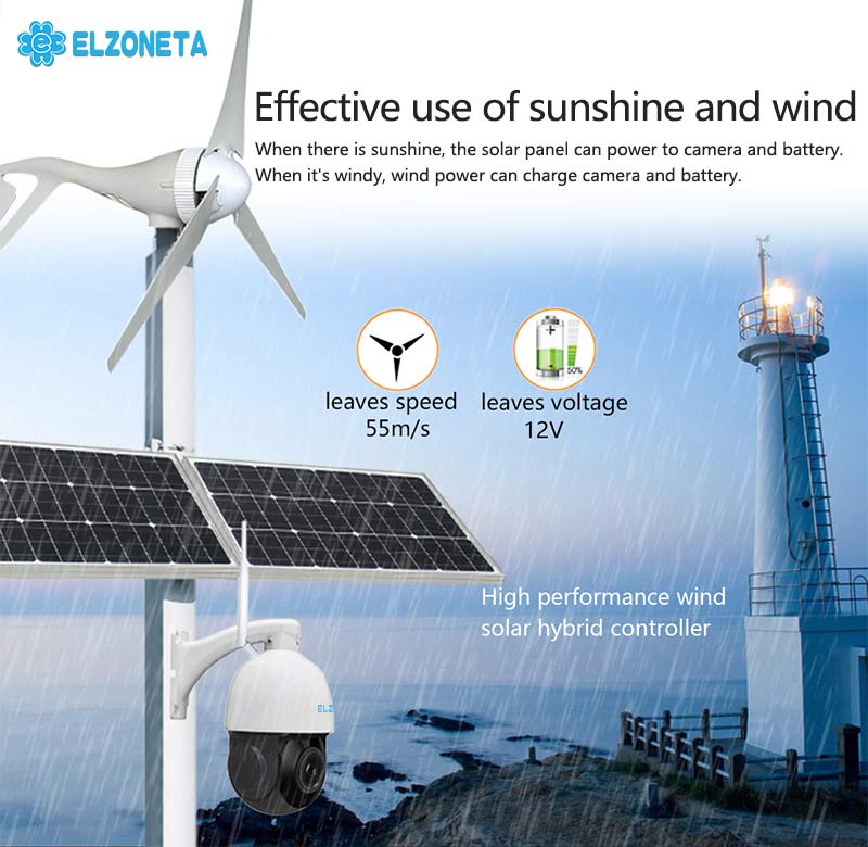 Outdoor Weather Proof Wind Solar Security IP Camera