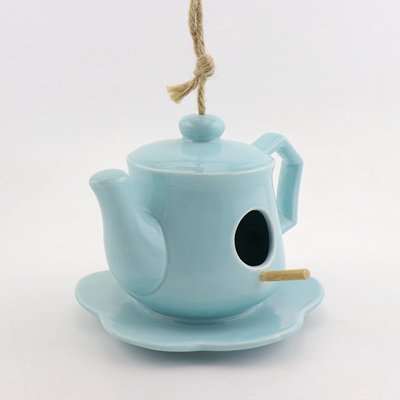 Teapot Shaped Ceramic Birdhouse Teapot Shaped Ceramic Birdhouse