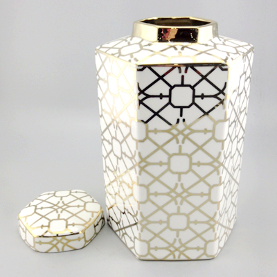 gold porcelain canister deco