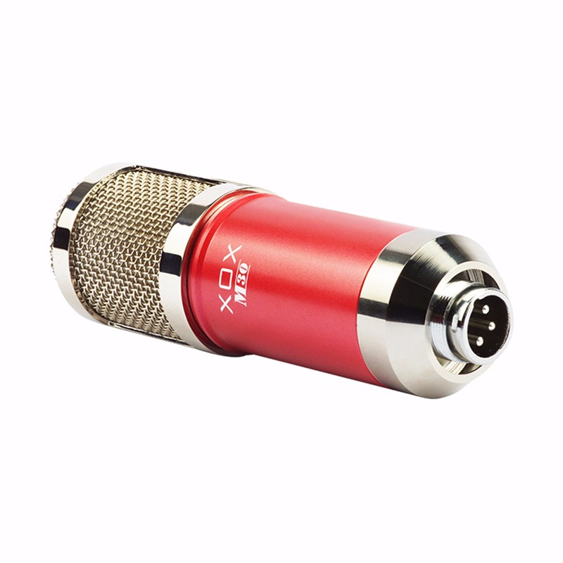Cool red recording condenser microphone