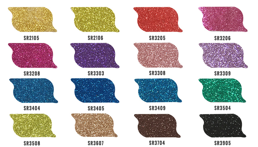 Solvents resistance glitter powder color chart Solvents resistance glitter powder color chart