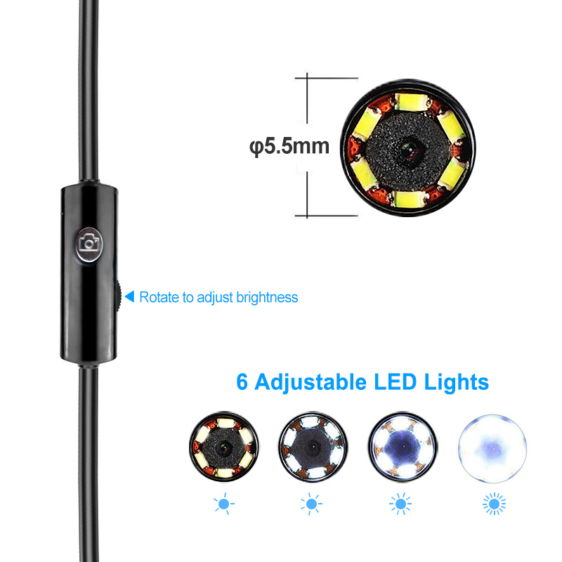6 LED lights wifi Endoscope Camera