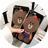 brown glitter powder for phone case 