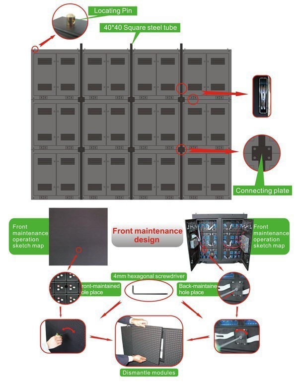 iron cabient waterproof led display iron cabient waterproof led display