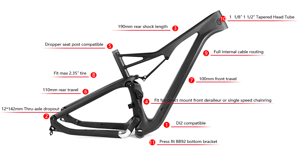 mtb carbon frame