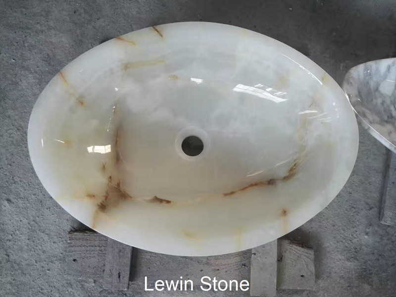 Luxury Natural Round Onyx Sink & Wash Basin