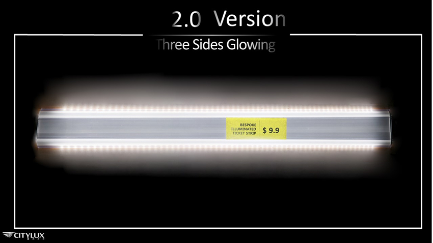 three sides glowing LED Illuminated Ticket Strip