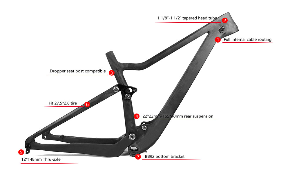 650B carbon frame