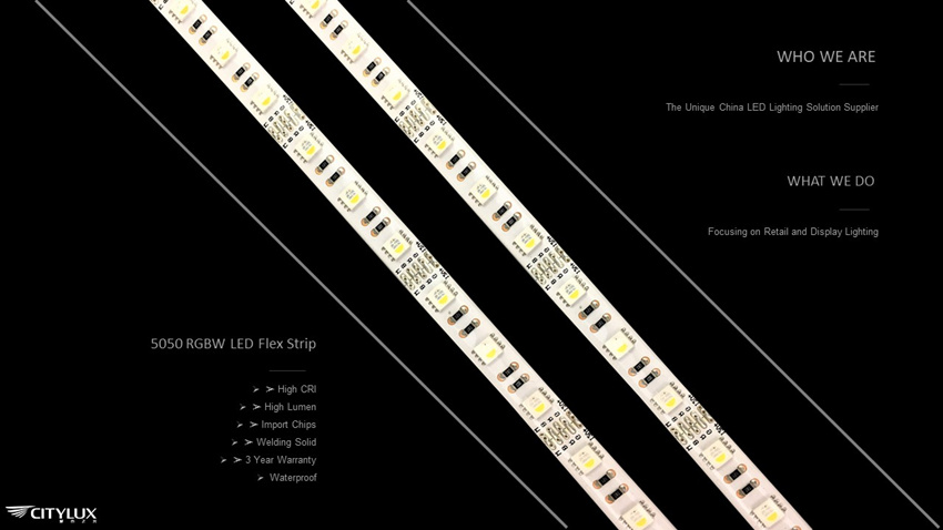 Import Chips 5050 RGBW LED Flex Strip Import Chips 5050 RGBW LED Flex Strip