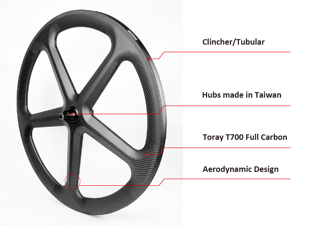 5 spoke bicycle wheel