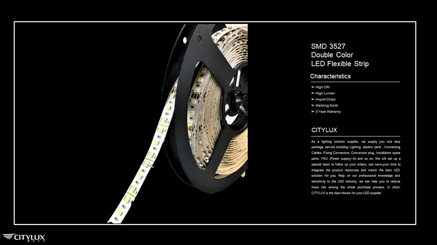 High Lumen SMD 3527 Double Color LED Flexible Strip High Lumen SMD 3527 Double Color LED Flexible Strip