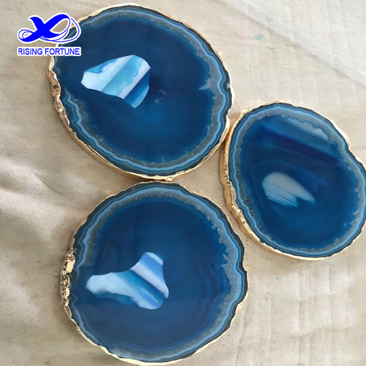 blue agate coasters