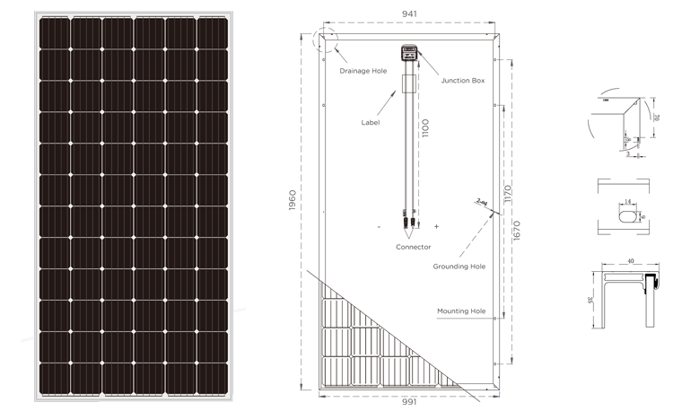 mono solar panel 340w