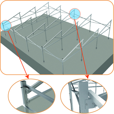agriculture mounting structure of solar panel