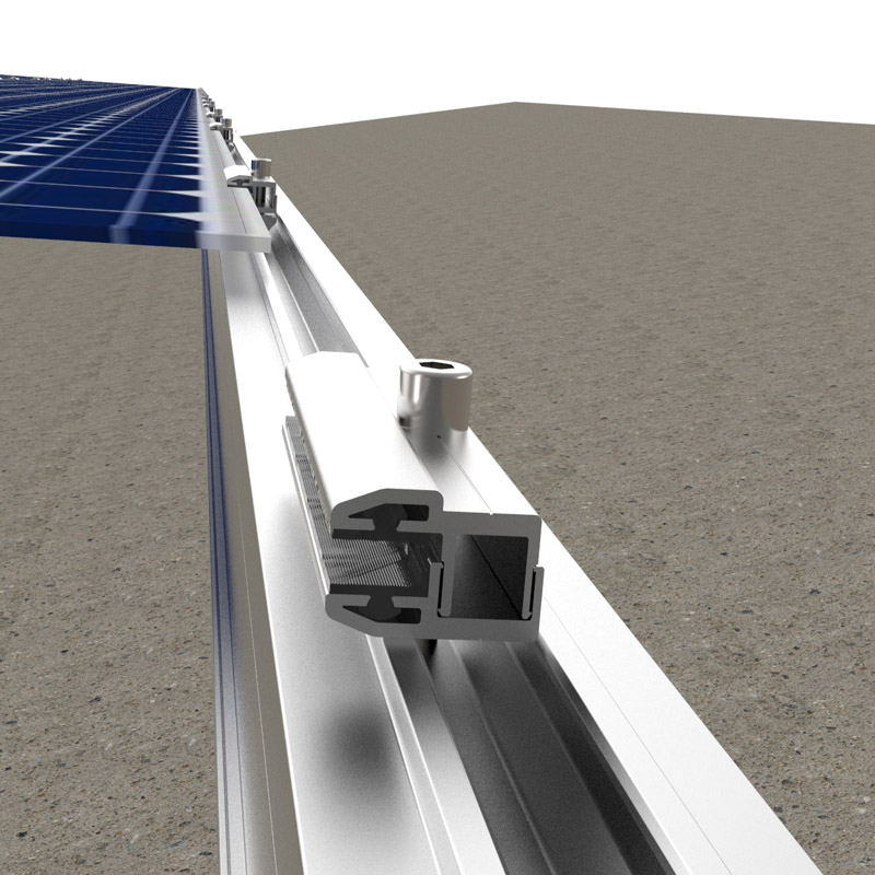 Solar panel thin film mount system-end clamps Solar panel thin film mount system-end clamps