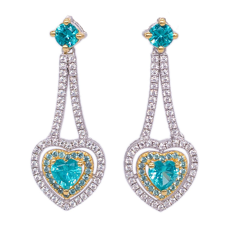 Silver Double Heart Earrings Silver Double Heart Earrings