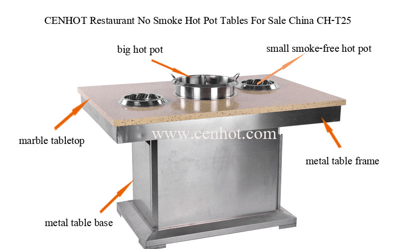 CENHOT Restaurant No Smoke Hot Pot Table structure - CH-T25 CENHOT Restaurant No Smoke Hot Pot Table structure - CH-T25