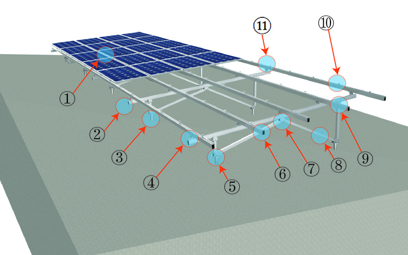 slope ground mounting system