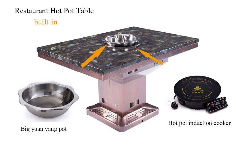 CENHOT Quality Square Restaurant Hot Pot Tables For Sale China effect CENHOT Quality Square Restaurant Hot Pot Tables For Sale China effect