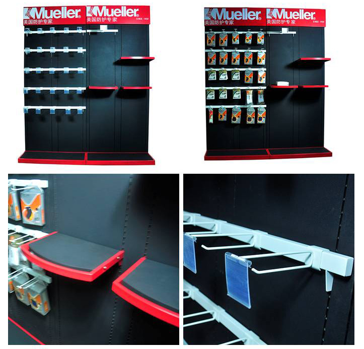 muller sportwear equipment display rack