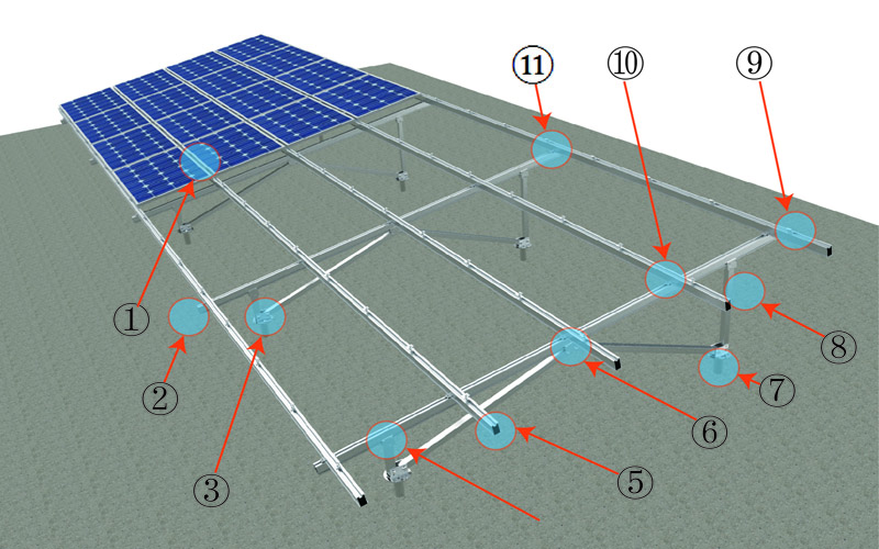 solar ground mount structures