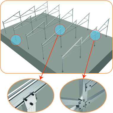 agriculture ground mount solar rack