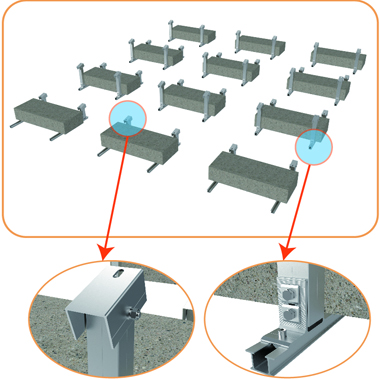 ballasted roof solar mounting system