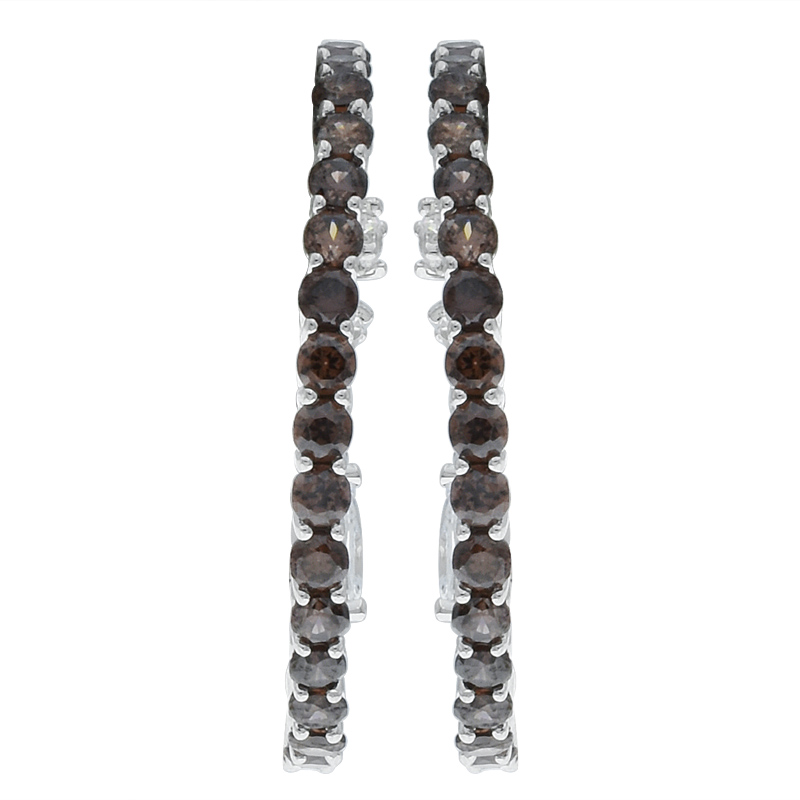 mocha stone silver earring mocha stone silver earring