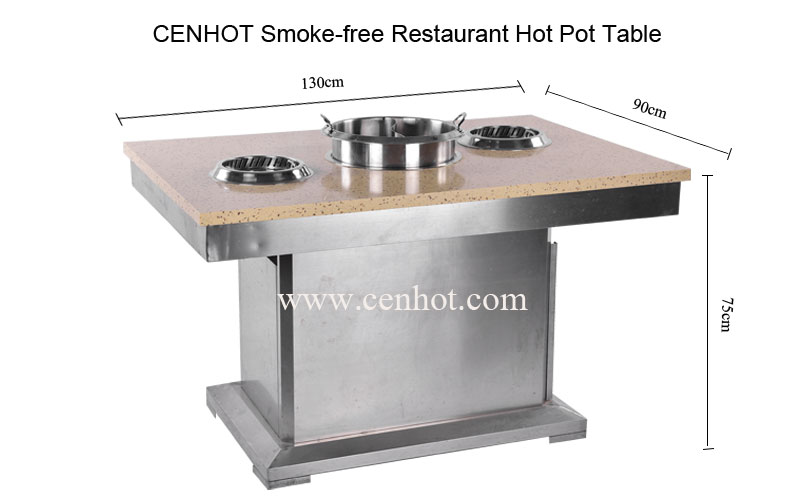 CENHOT Smoke-free Restaurant Hot Pot Table size CENHOT Smoke-free Restaurant Hot Pot Table size