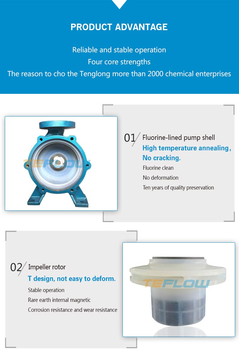 Fluorine plastic magnetic pump