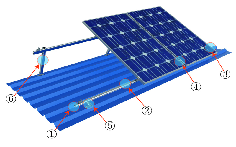 adjustable roof mount-galvanized roof