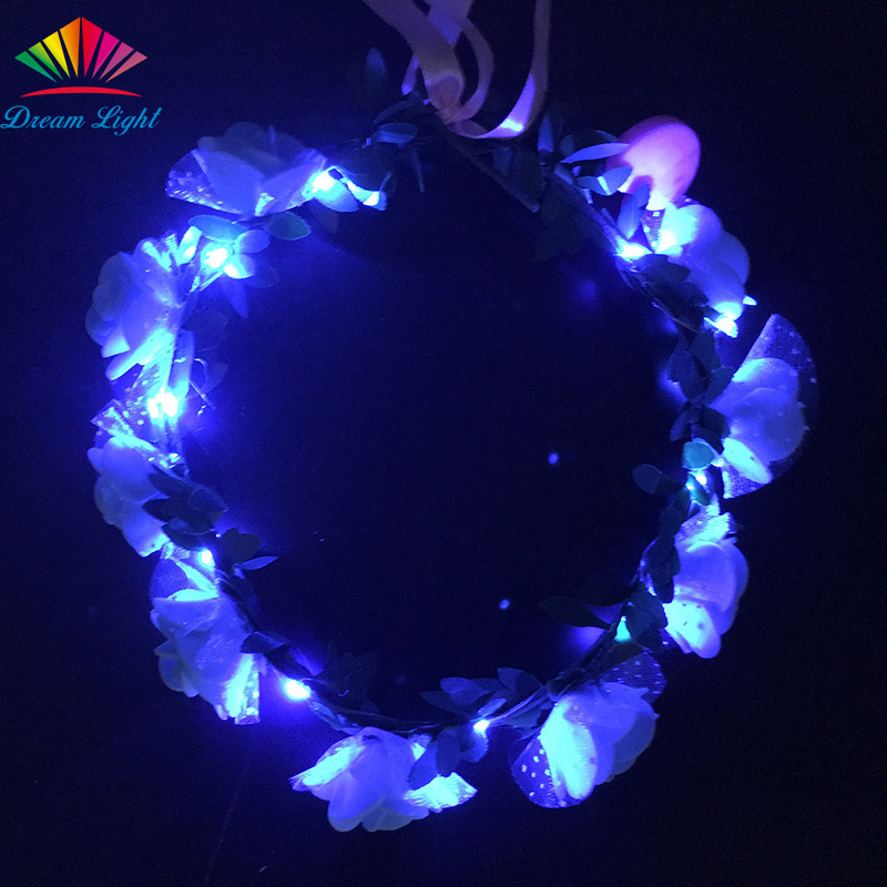 Flower Headband with Led Lights