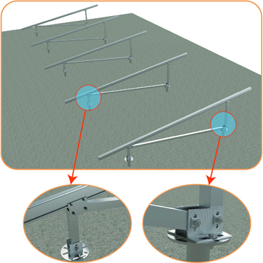 solar panel support frame