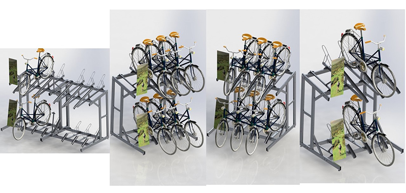 2 layers Bike Bicycle Display Stand Rack