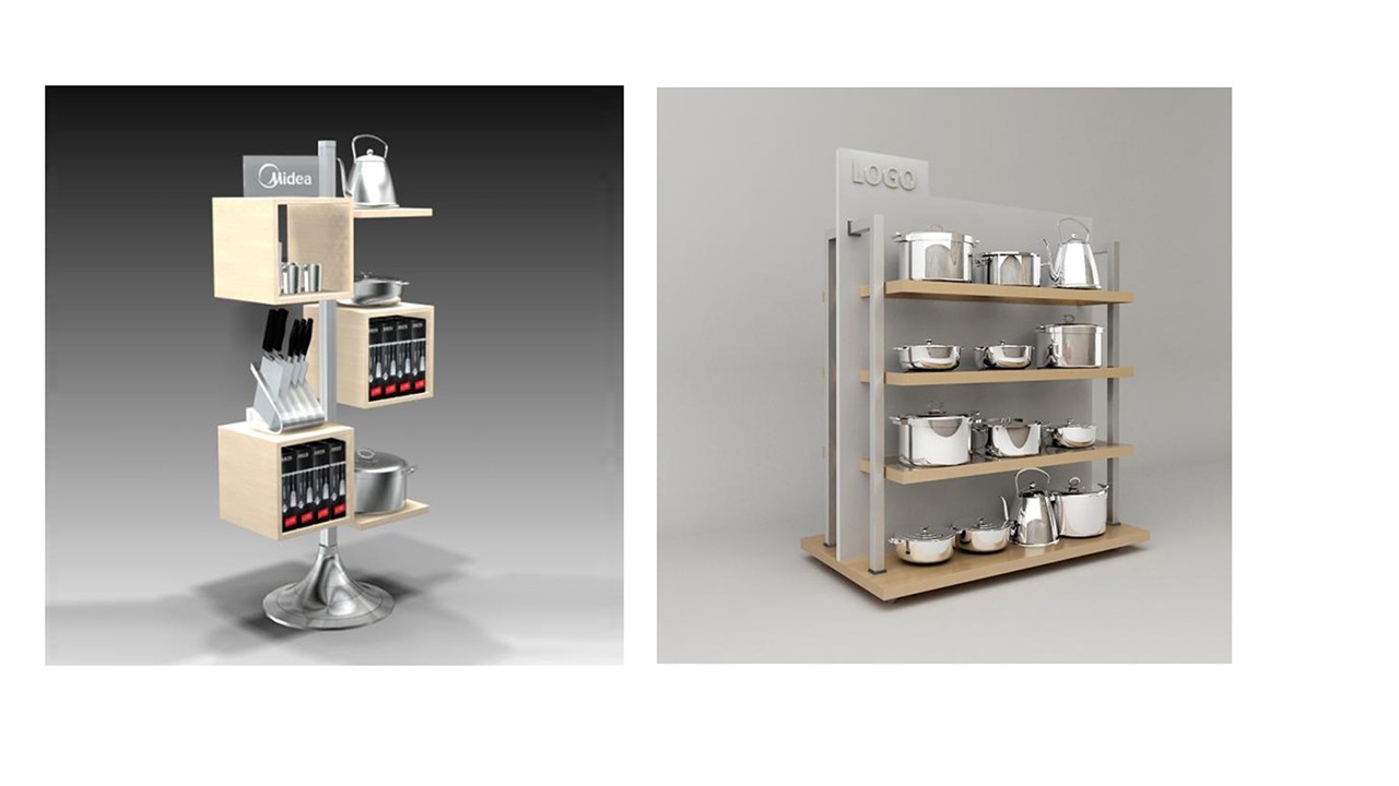 kitchenware gondola floor display