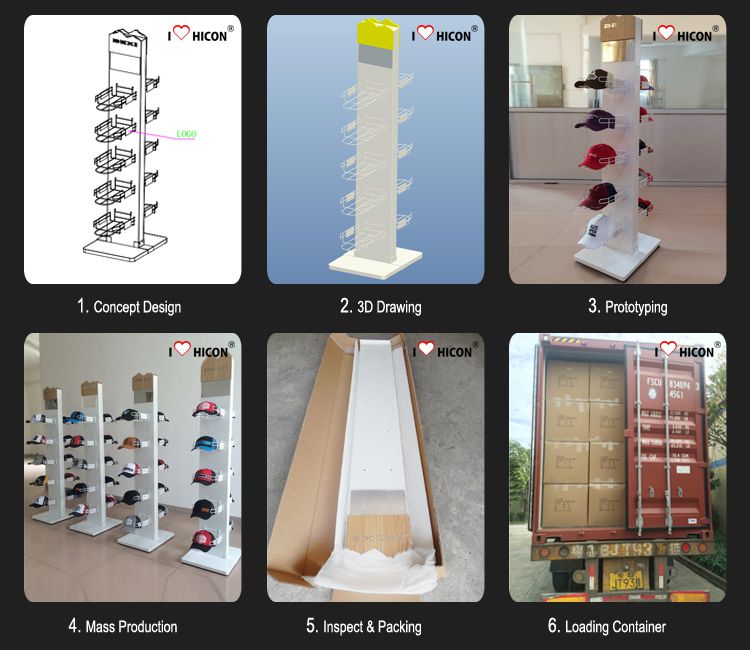 Commercial Hat Stand Display Racks