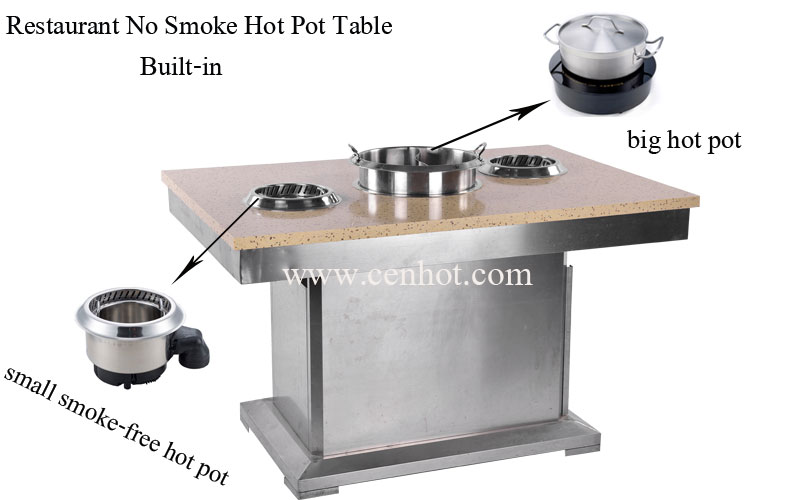 CENHOT Restaurant No Smoke Hot Pot Tables For Sale China effect - CH-T25 CENHOT Restaurant No Smoke Hot Pot Tables For Sale China effect - CH-T25