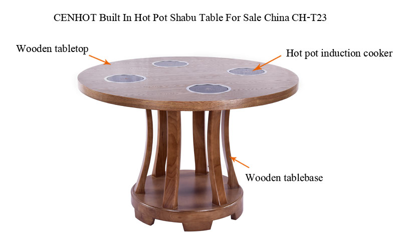 CENHOT Built In Hot Pot Shabu Table For Sale China CH-T23 table structure CENHOT Built In Hot Pot Shabu Table For Sale China CH-T23 table structure