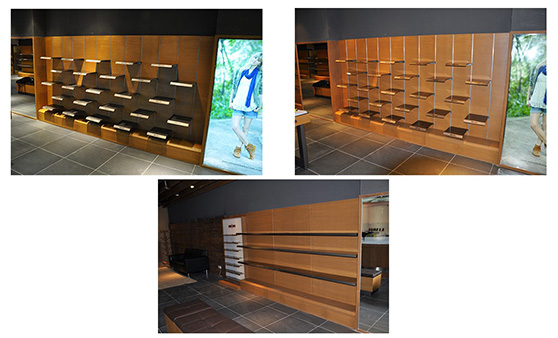 shoe store wall display shoe store wall display